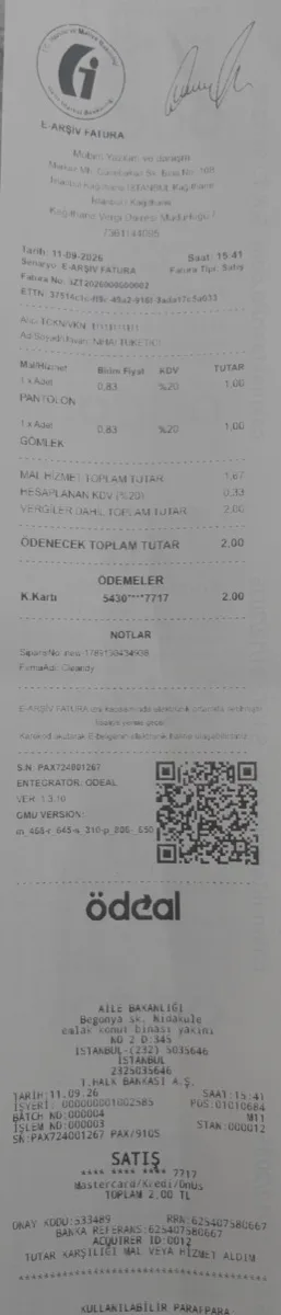 Ödeal PAX A910S kablosuz POS cihazı